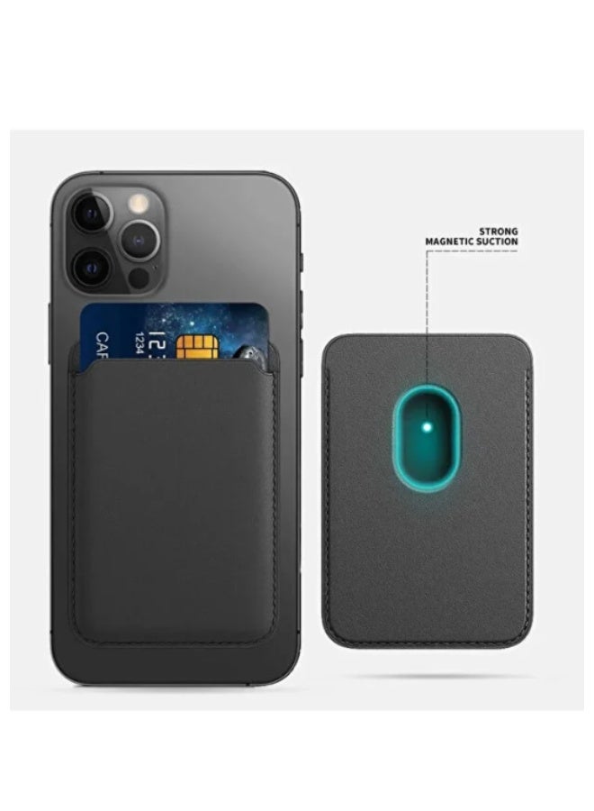 محفظة MagSafe المغناطيسية لحفظ البطاقات لهواتف iPhone 13 و14 و15 و16 و17 - حافظة هاتف رفيعة، لون رمادي - Image 4